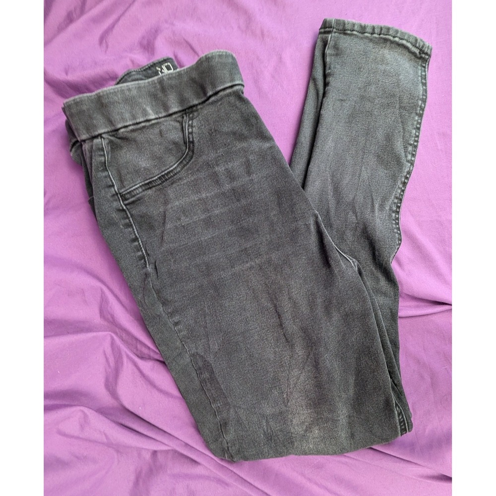 No Boundaries Super High Rise Skinny Pull On size XL 15 17 Black Jeans
